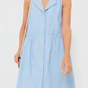 Tuckernuck Oxford Blue Sleeveless Royal Shirt Dress